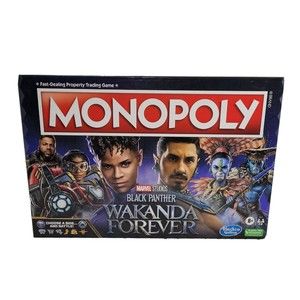 Monopoly Marvel Studios' Black Panther Wakanda Forever Edition Family Board Game